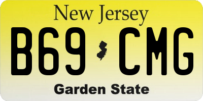 NJ license plate B69CMG