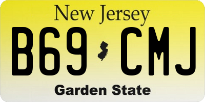 NJ license plate B69CMJ