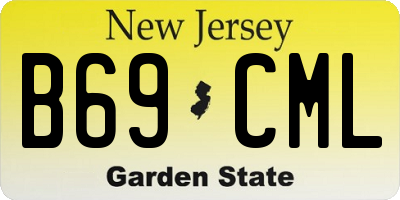 NJ license plate B69CML