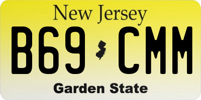 NJ license plate B69CMM