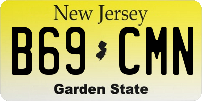 NJ license plate B69CMN