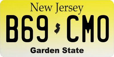 NJ license plate B69CMO