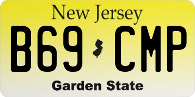 NJ license plate B69CMP