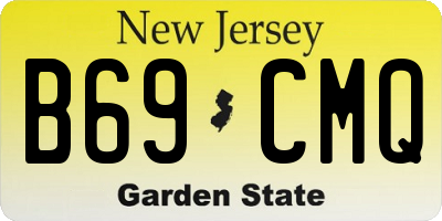 NJ license plate B69CMQ