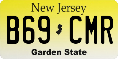 NJ license plate B69CMR