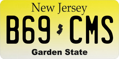 NJ license plate B69CMS