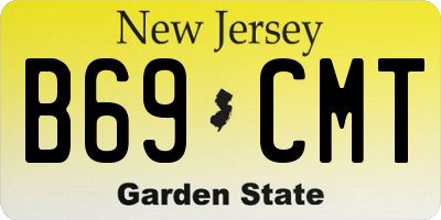 NJ license plate B69CMT