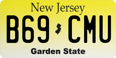 NJ license plate B69CMU