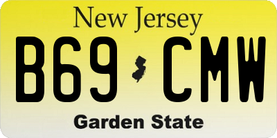 NJ license plate B69CMW