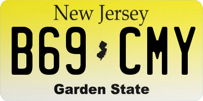 NJ license plate B69CMY