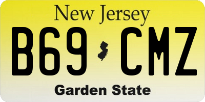 NJ license plate B69CMZ