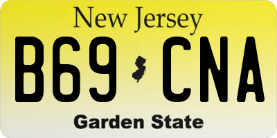 NJ license plate B69CNA