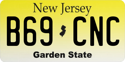 NJ license plate B69CNC