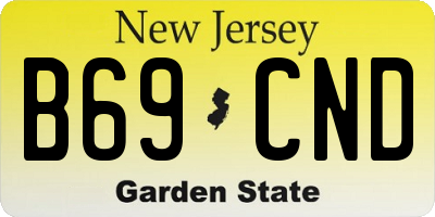 NJ license plate B69CND