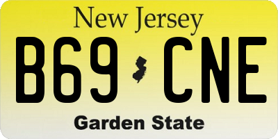 NJ license plate B69CNE