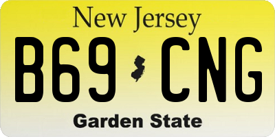 NJ license plate B69CNG