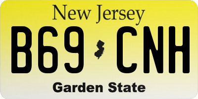 NJ license plate B69CNH