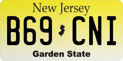 NJ license plate B69CNI
