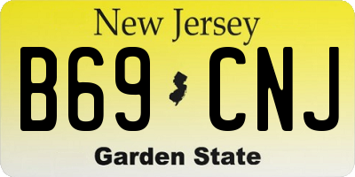 NJ license plate B69CNJ