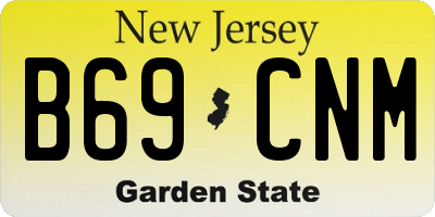 NJ license plate B69CNM