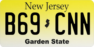 NJ license plate B69CNN