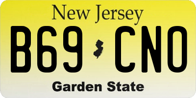 NJ license plate B69CNO