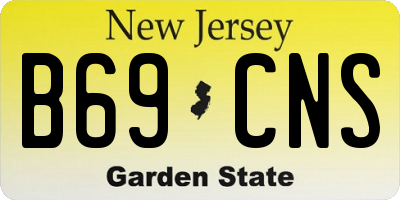 NJ license plate B69CNS