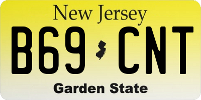 NJ license plate B69CNT