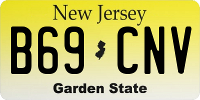 NJ license plate B69CNV