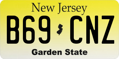 NJ license plate B69CNZ