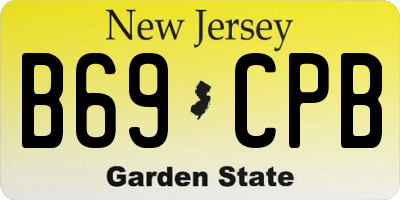 NJ license plate B69CPB