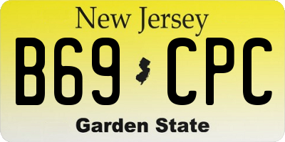 NJ license plate B69CPC