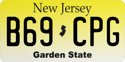 NJ license plate B69CPG