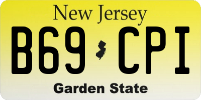 NJ license plate B69CPI