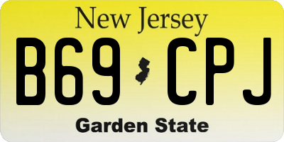 NJ license plate B69CPJ