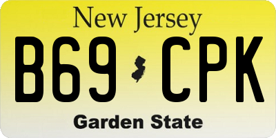 NJ license plate B69CPK