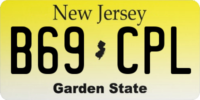 NJ license plate B69CPL