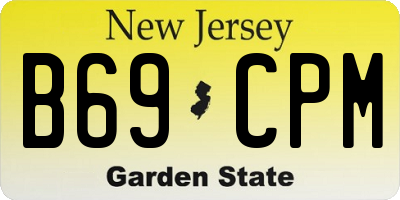 NJ license plate B69CPM