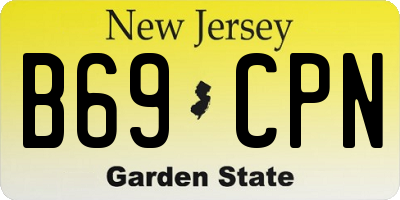 NJ license plate B69CPN