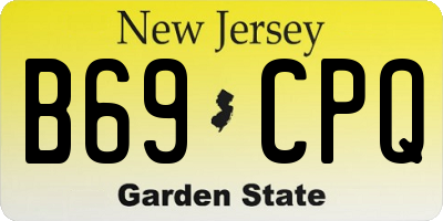 NJ license plate B69CPQ