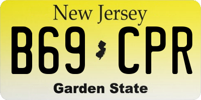NJ license plate B69CPR