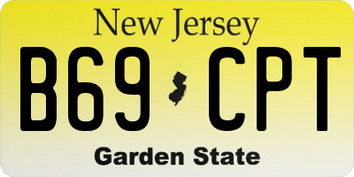 NJ license plate B69CPT