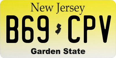 NJ license plate B69CPV