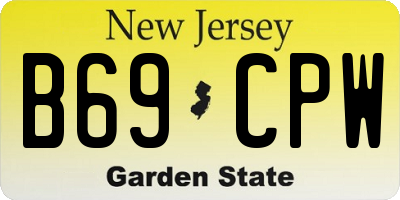NJ license plate B69CPW
