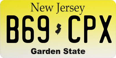 NJ license plate B69CPX