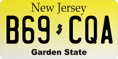 NJ license plate B69CQA