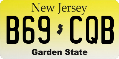 NJ license plate B69CQB
