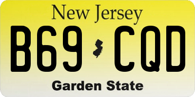 NJ license plate B69CQD