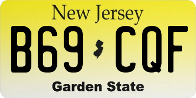 NJ license plate B69CQF