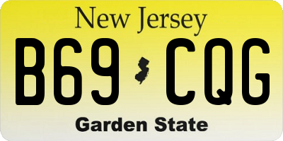 NJ license plate B69CQG